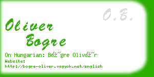 oliver bogre business card